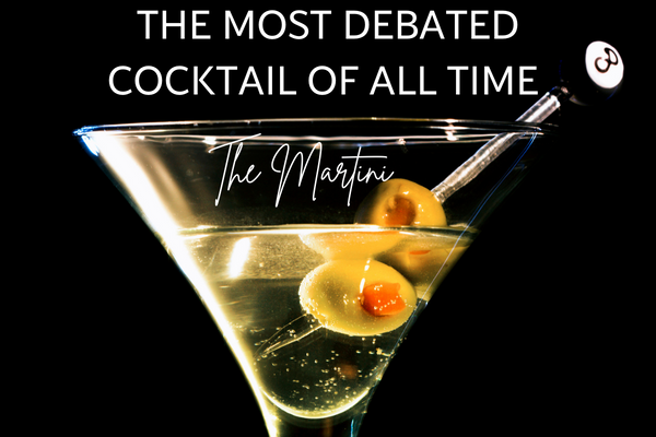 martini cocktail with olives